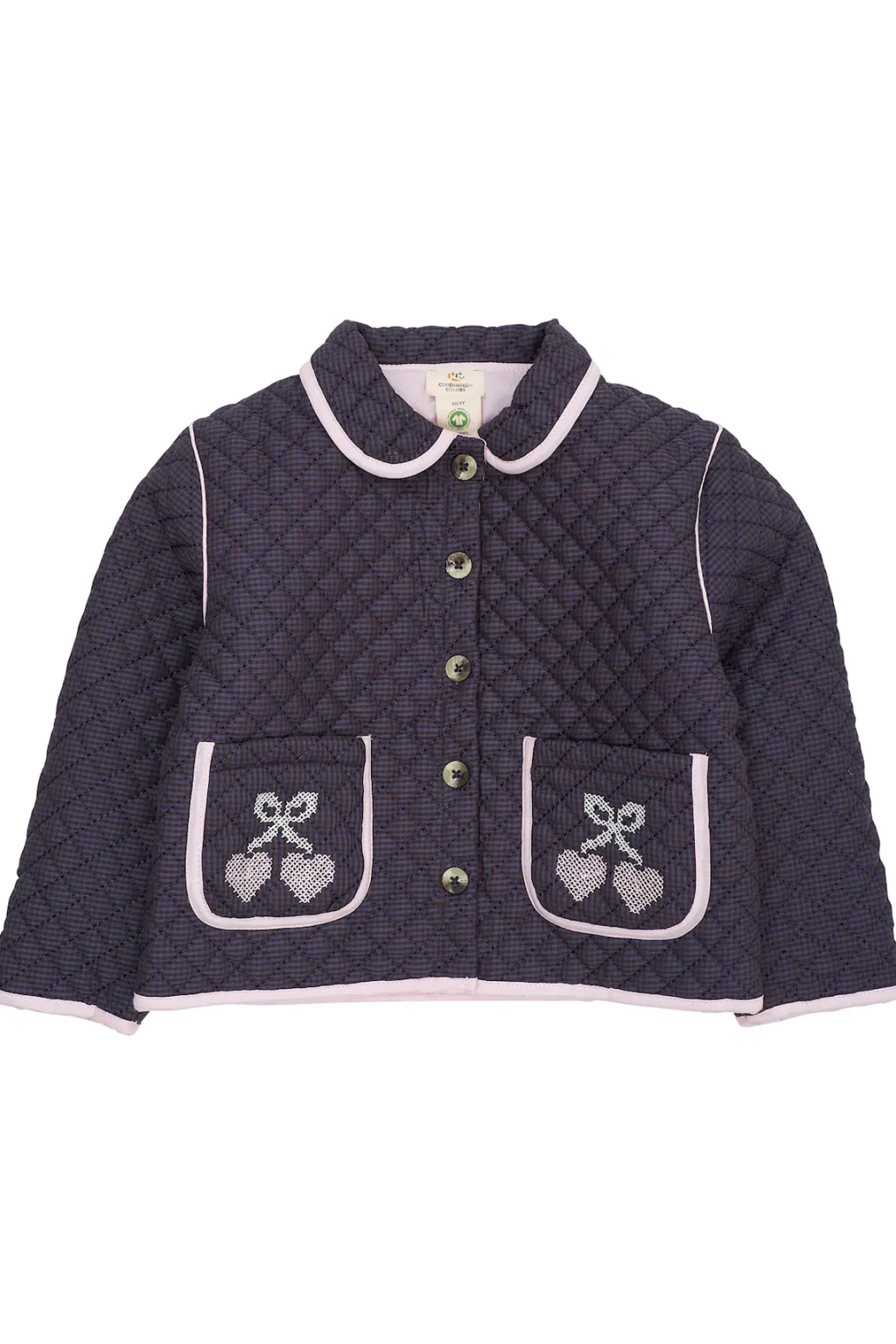 Quiltad Jacka Brown Blue Check>Copenhagen Colors Clearance