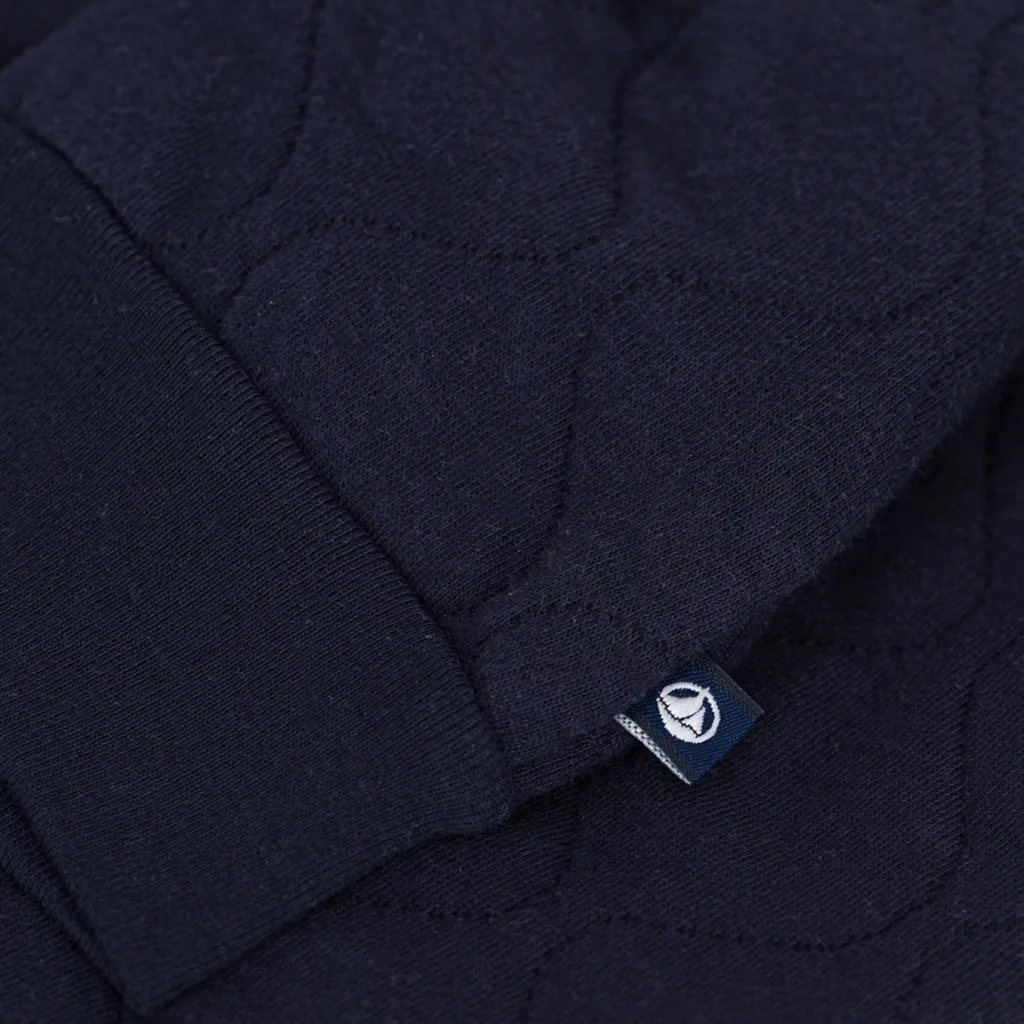 Quiltad Tubstickad Basebolljacka Smoking Blue>Petit Bateau Outlet