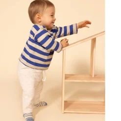 Quiltade Babybyxor Beige><noscript><img width=