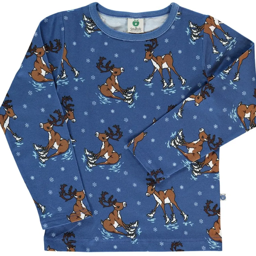 Raindeer Långärmad T-Shirt Federal Blue>Småfolk Online