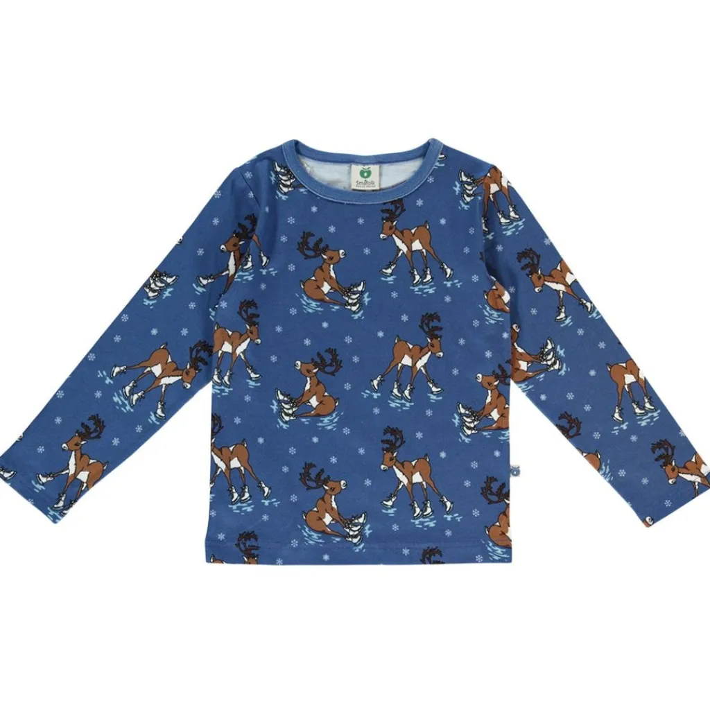 Raindeer Långärmad T-Shirt Federal Blue>Småfolk Online