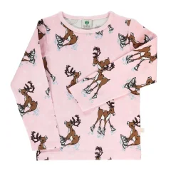 Raindeer Långärmad T-shirt Icy Pink>Småfolk