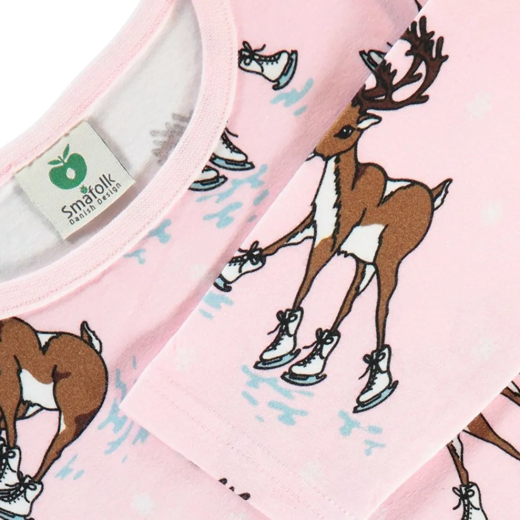 Raindeer Långärmad T-shirt Icy Pink>Småfolk