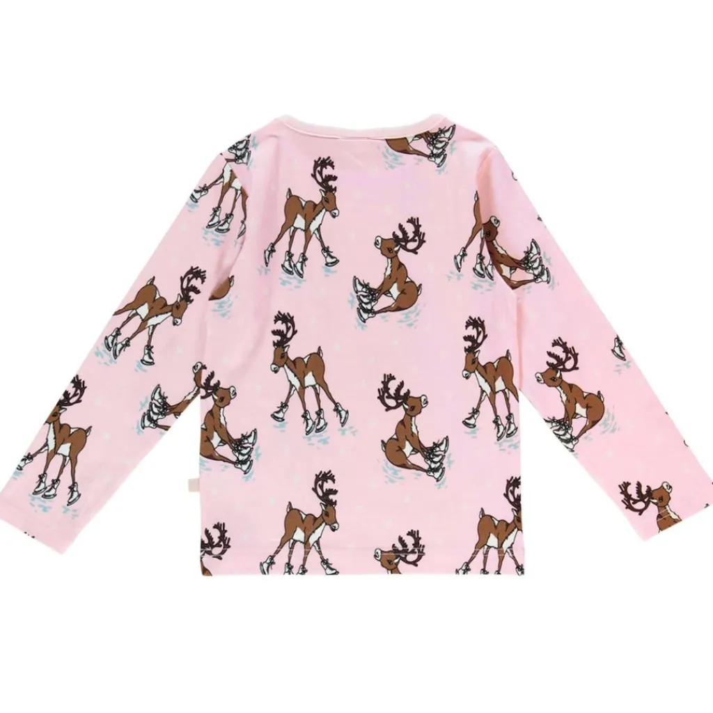 Raindeer Långärmad T-shirt Icy Pink>Småfolk