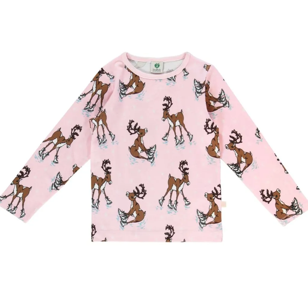 Raindeer Långärmad T-shirt Icy Pink>Småfolk