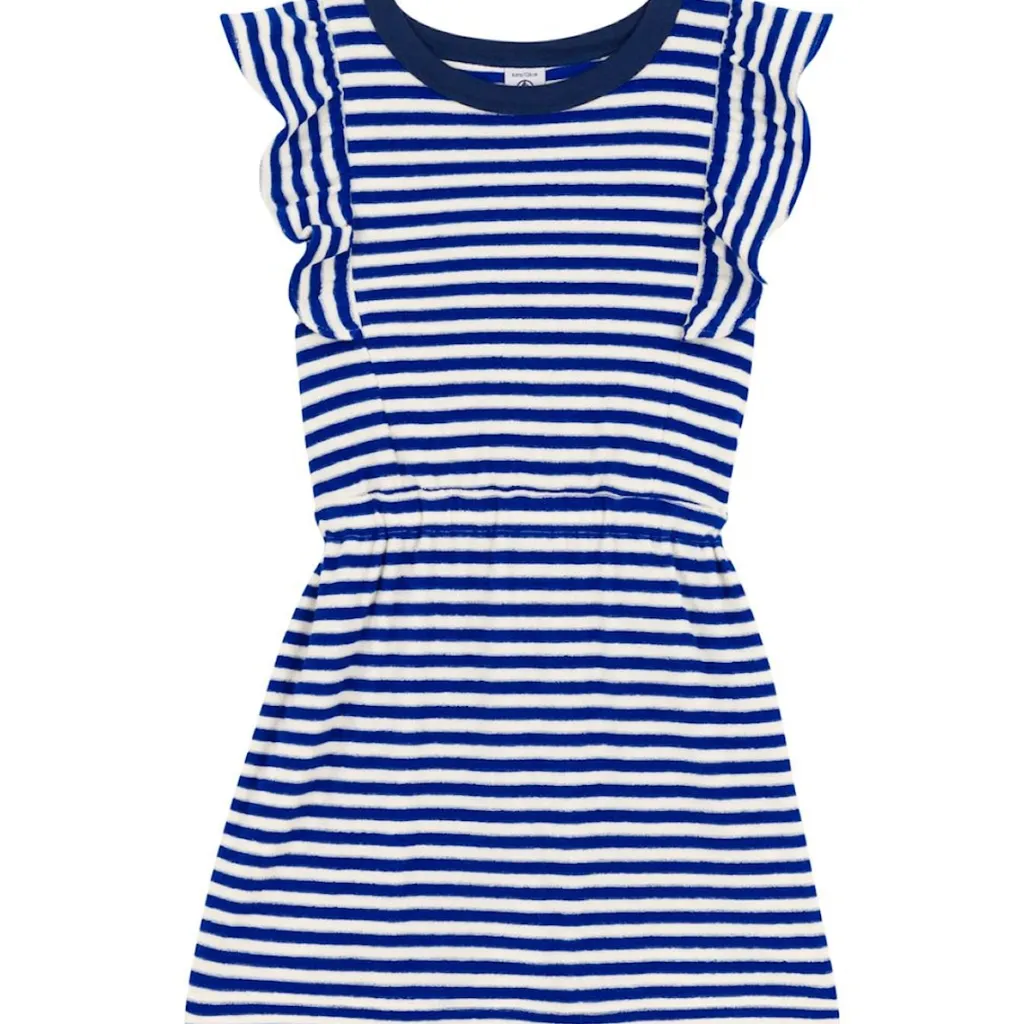 Randig Klänning Marinblå>Petit Bateau Discount