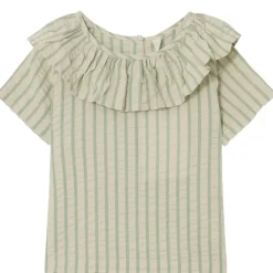 Randig Kortärmad Blus Emerald>garbo&friends Sale