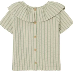 Randig Kortärmad Blus Emerald>garbo&friends Sale