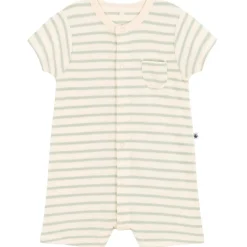 Randig Romper I Frotté Gräddvit>Petit Bateau