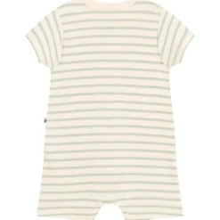 Randig Romper I Frotté Gräddvit><noscript><img width=