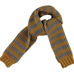 Randig Stickad Halsduk Camel>Piupiuchick Sale