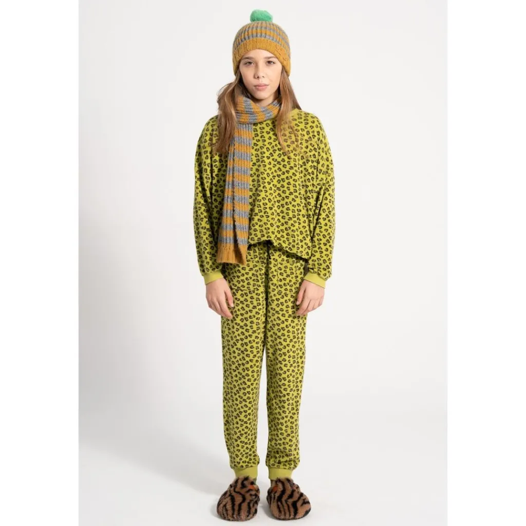 Randig Stickad Halsduk Camel>Piupiuchick Sale