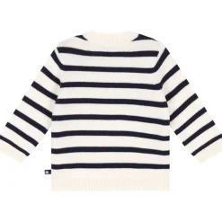 Randig Stickad Tröja Gräddvit>Petit Bateau New