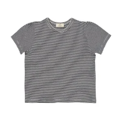 Randig T-shirt Med Rufsiga Ärmar Navy Cream Stripe>Copenhagen Colors Best