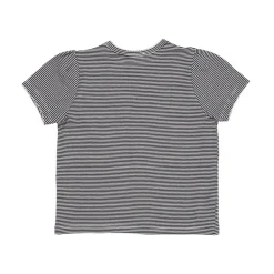 Randig T-shirt Med Rufsiga Ärmar Navy Cream Stripe>Copenhagen Colors Best