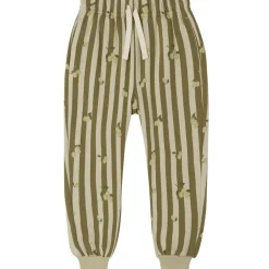 Randiga Baby-mjukisbyxor Med Plommon Beige>garbo&friends Outlet