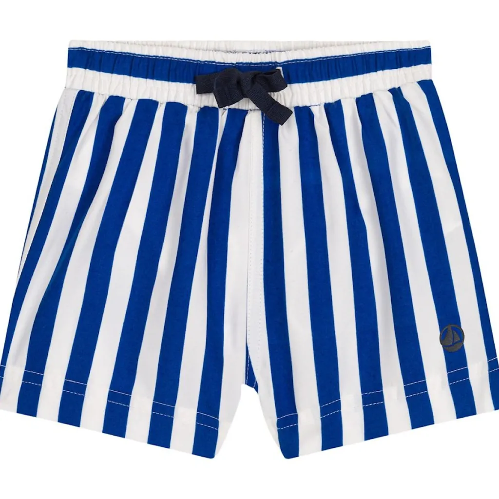 Randiga Badbyxor Blå>Petit Bateau Hot
