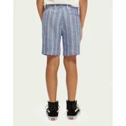 Randiga Shorts Blå><noscript><img width=