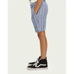 Randiga Shorts Blå><noscript><img width=