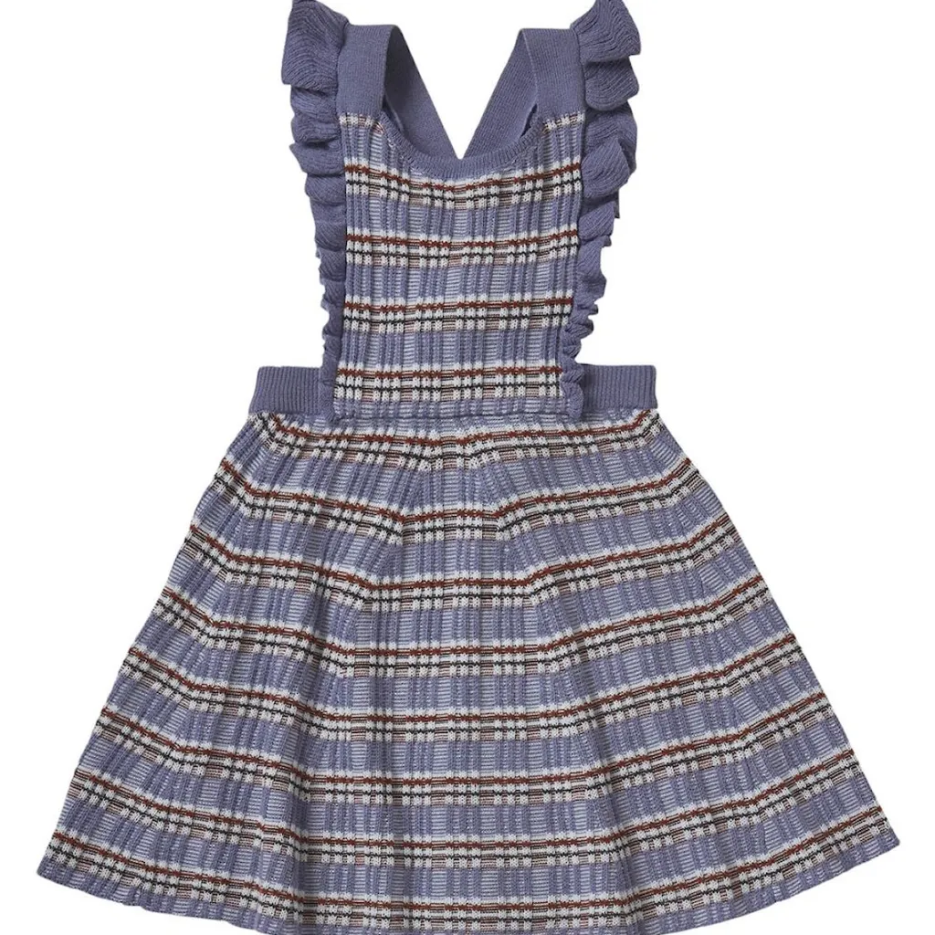 Randmönstrad Spencer-klänning Dusty Violet>FUB Online