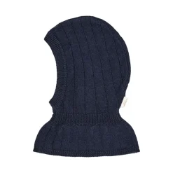 Rib Knitted Balaclava In Merino Wool Navy>Copenhagen Colors Sale