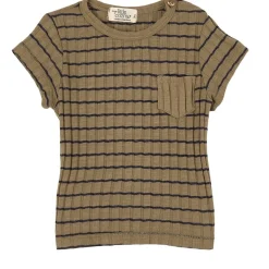 Rib Stripe T-shirt Grön>My Little Cozmo Clearance