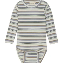 Ribbad Baby Body Blue Fog>Minymo Clearance