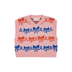 Ribbon Bow Stickad Väst Rosa>Bobo Choses Best