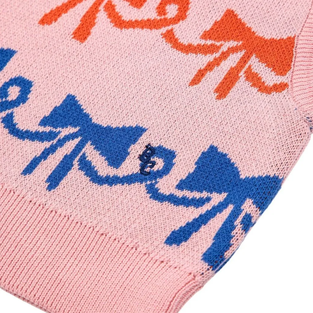 Ribbon Bow Stickad Väst Rosa>Bobo Choses Best