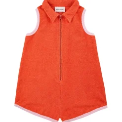 Ribbon Gift Terry Towel Playsuit Red>Bobo Choses Clearance