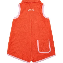 Ribbon Gift Terry Towel Playsuit Red><noscript><img width=