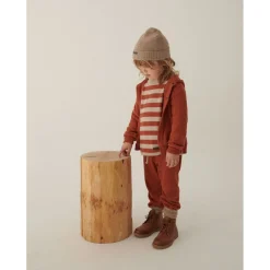 Ribbstickad Mössa Beige><noscript><img width=