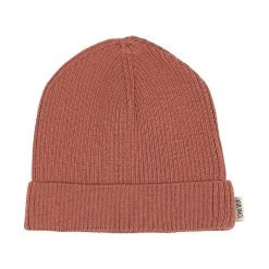 Ribbstickad Ullmössa Burnt Pink>Kuling Best