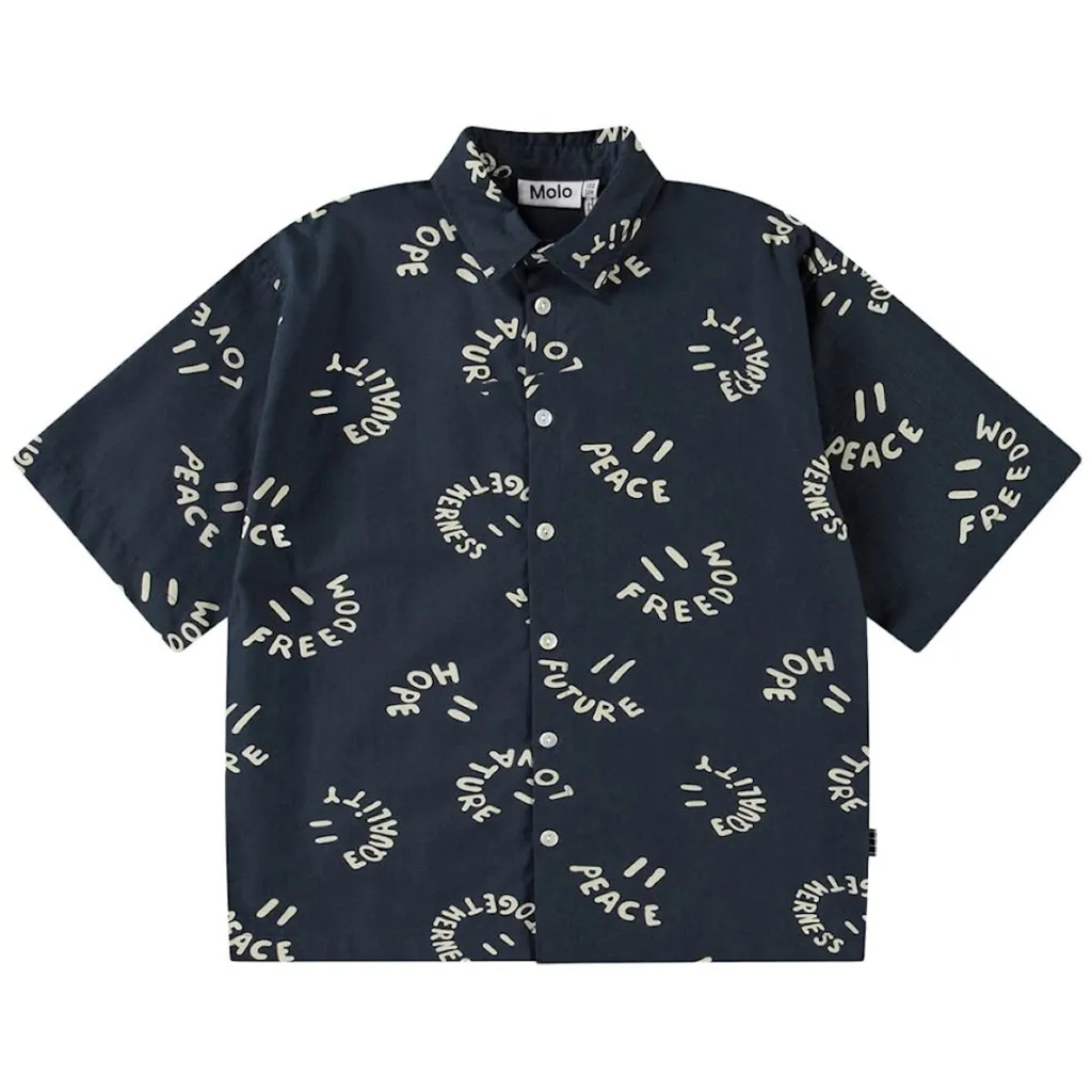 Richie Long Sleeve Shirt Smile Words>Molo Discount