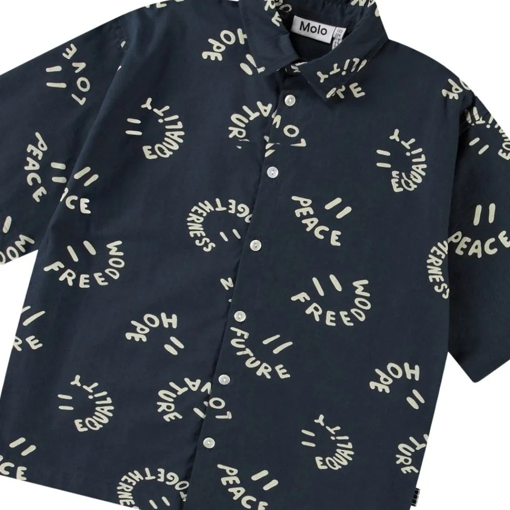 Richie Long Sleeve Shirt Smile Words>Molo Discount