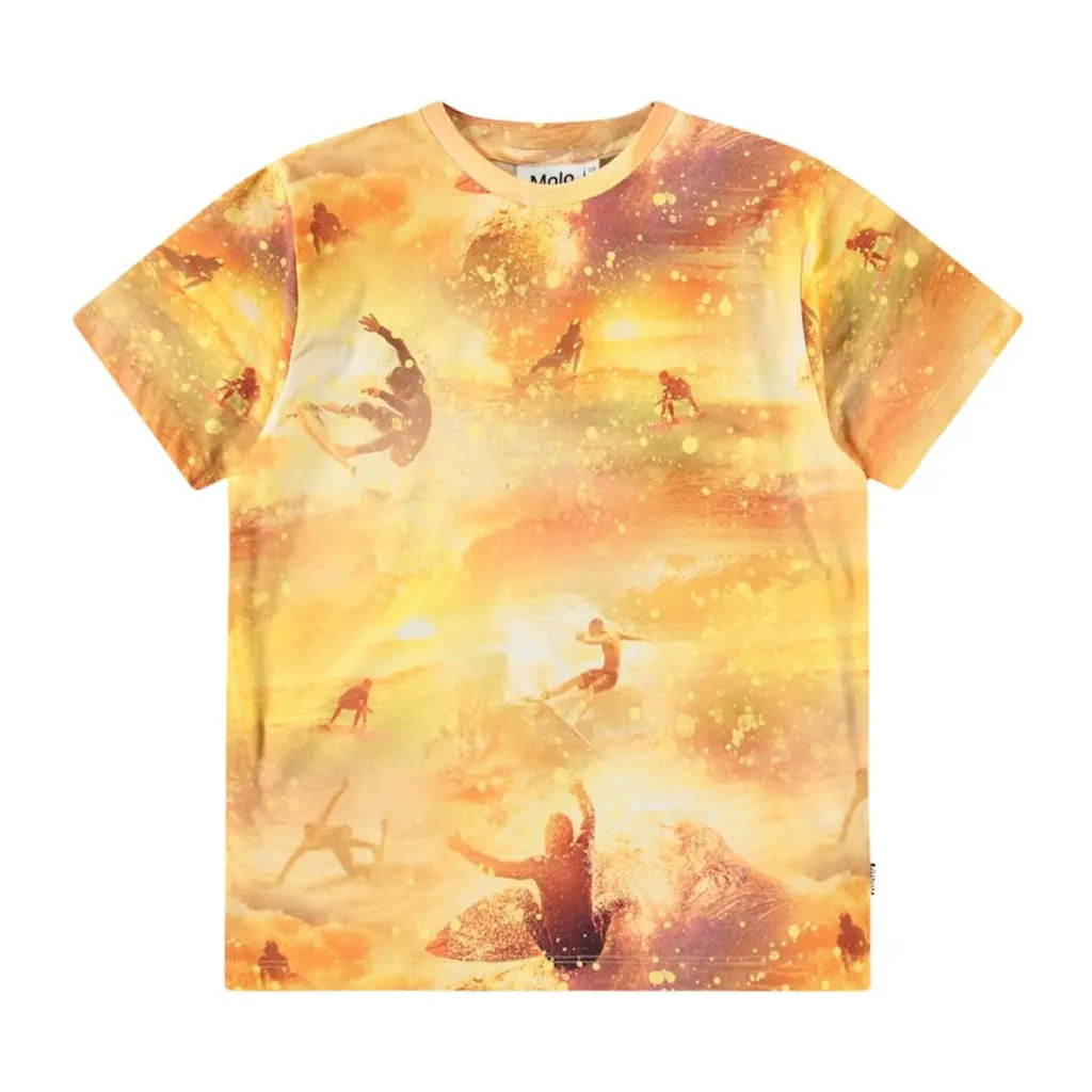Riley Short Sleeve T-Shirt Golden Surfers>Molo Sale