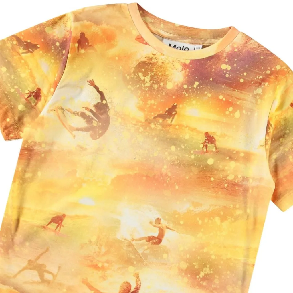 Riley Short Sleeve T-Shirt Golden Surfers>Molo Sale