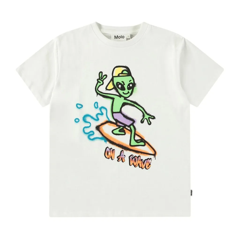 Riley Short Sleeve T-Shirt On A Wave Col>Molo Outlet