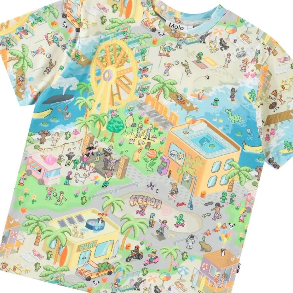 Riley Short Sleeve T-Shirt Pixelcation>Molo