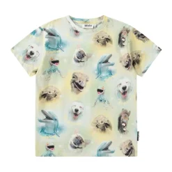 Riley Short Sleeve T-Shirt Smiling Animals>Molo