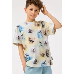 Riley Short Sleeve T-Shirt Smiling Animals>Molo