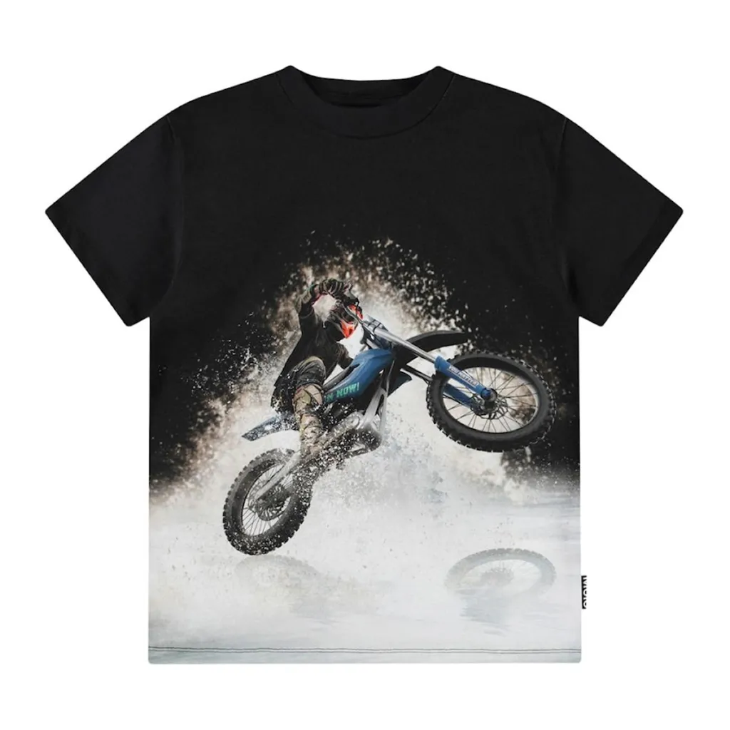 Riley Short-Sleeved T-Shirt Water Wheelie>Molo New