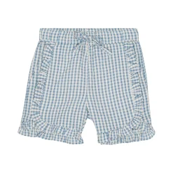 River Frill Shorts Blue Soft White Gingham>Flöss Best