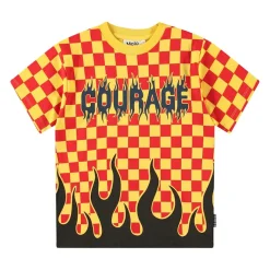 Rodney Short-Sleeved T-Shirt Flame Check>Molo Best