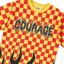 Rodney Short-Sleeved T-Shirt Flame Check>Molo Best
