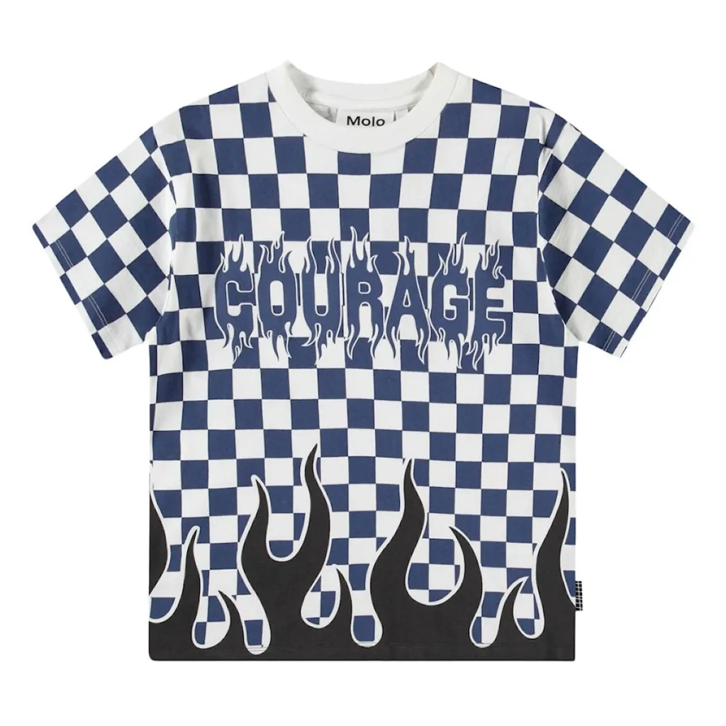 Rodney Short-Sleeved T-Shirt Courage Check>Molo Hot