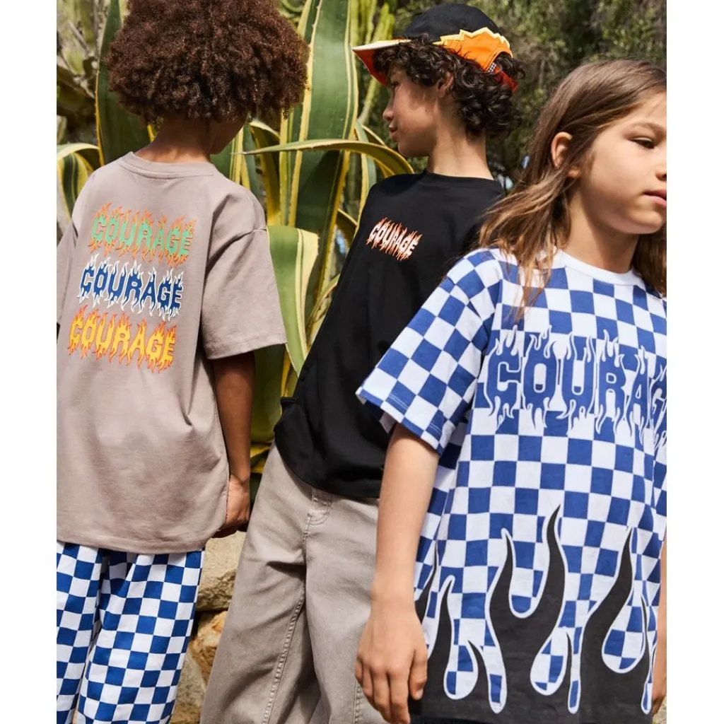 Rodney Short-Sleeved T-Shirt Courage Check>Molo Hot