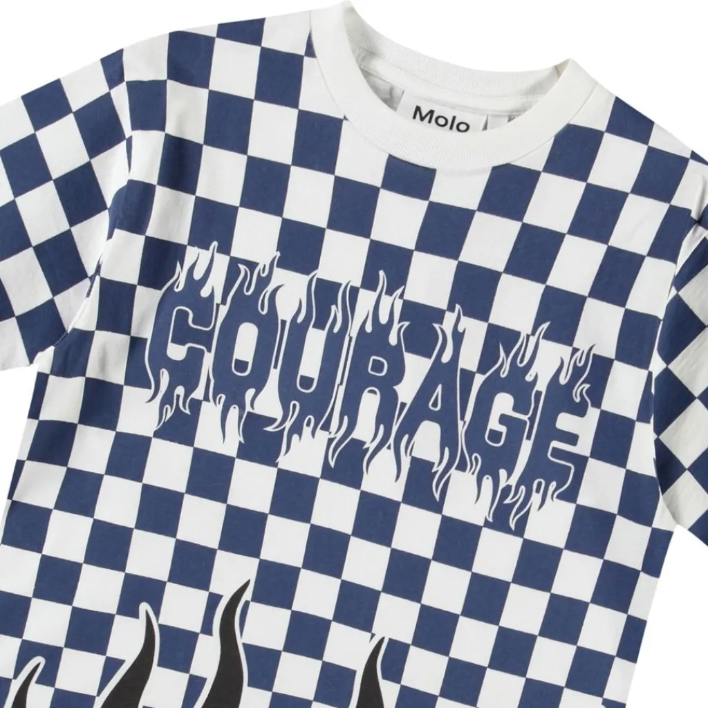 Rodney Short-Sleeved T-Shirt Courage Check>Molo Hot