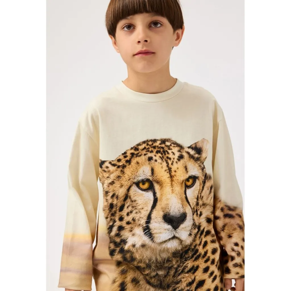 Rollo Long-Sleeved T-Shirt Big Cheetah Light>Molo Outlet