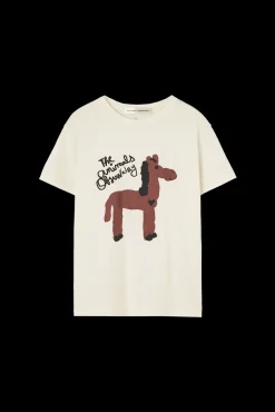 Rooster T-shirt Raw White>The Animals Observatory Discount